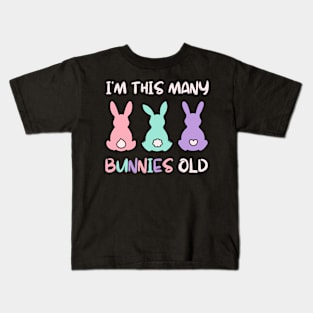 I'm This Many Bunnies Old - Bunny 3rd Birthday 3 Years Old Kids T-Shirt